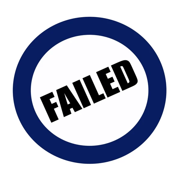 FAILED black stamp text on blueblack — Stock Photo, Image
