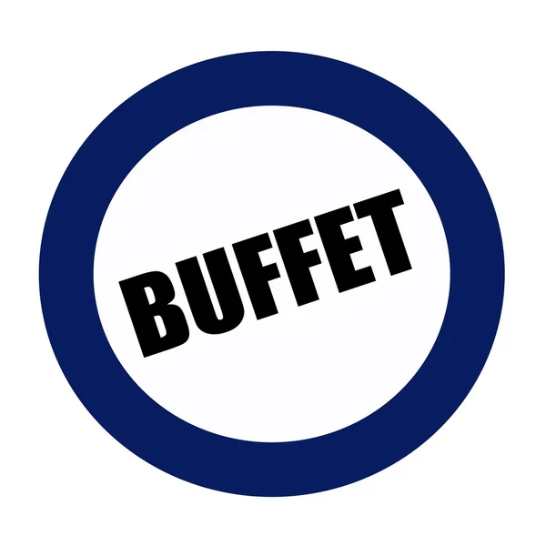BUFFET texto de sello negro en blanco —  Fotos de Stock