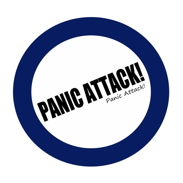 PANIC ATTACK texto de sello negro en blanco —  Fotos de Stock