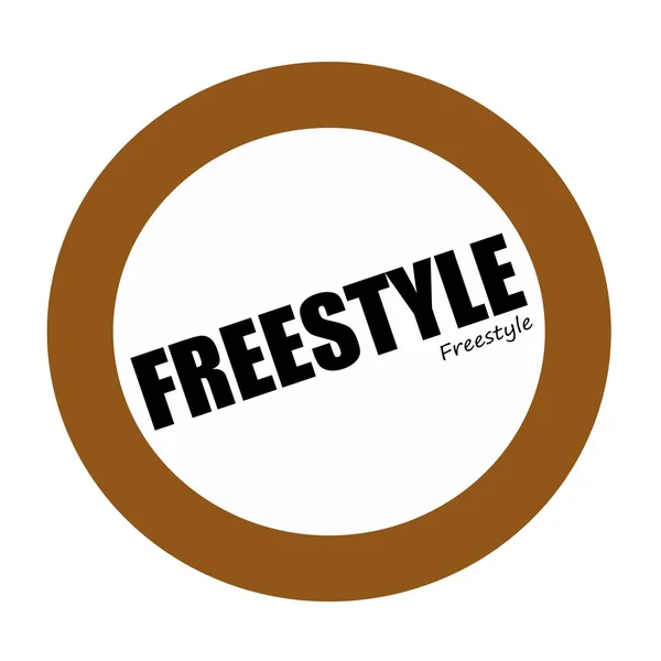 FREESTYLE black stamp text on white — Stock Photo, Image