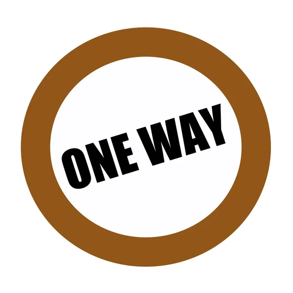 Текст чорної марки ONE WAY на білому — стокове фото