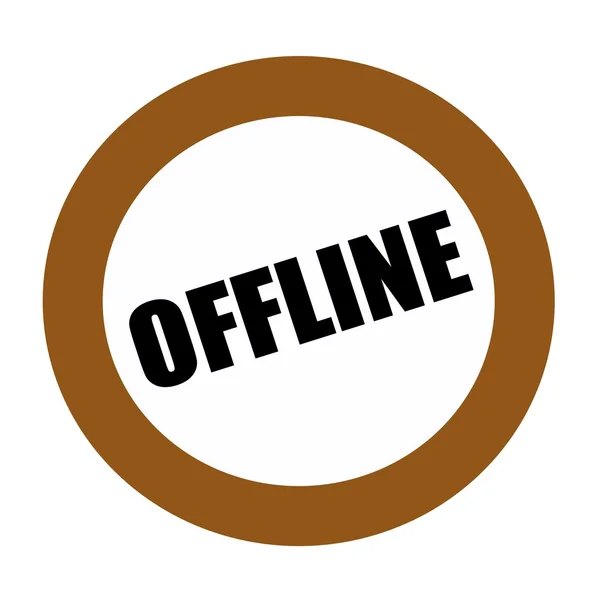 OFFLINE texto de sello negro en blanco — Foto de Stock