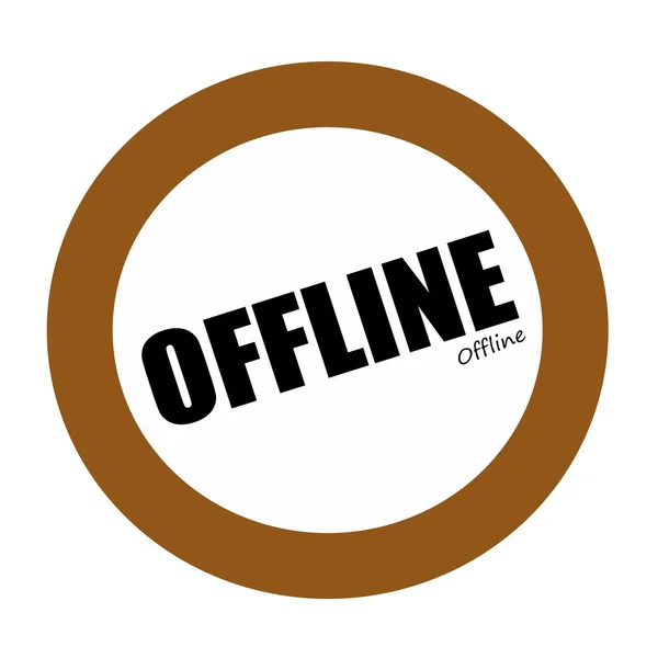 OFFLINE timbro nero testo su bianco — Foto Stock