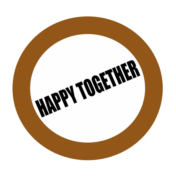 HAPPY TOGETHER texto de sello negro en blanco — Foto de Stock