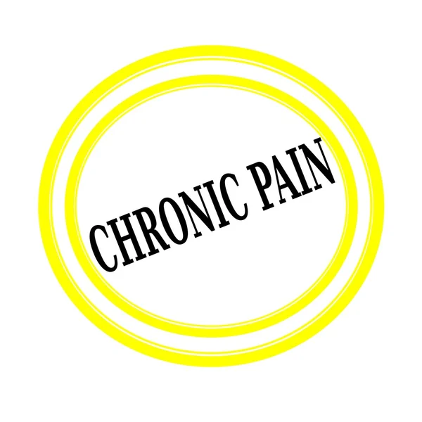 Текст чорної марки CHRONIC PAIN на білому фоні — стокове фото