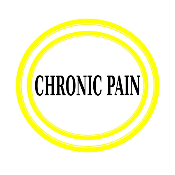 Krónikus fájdalom fekete bélyegzőszöveg a fehér háttér — Stock Fotó
