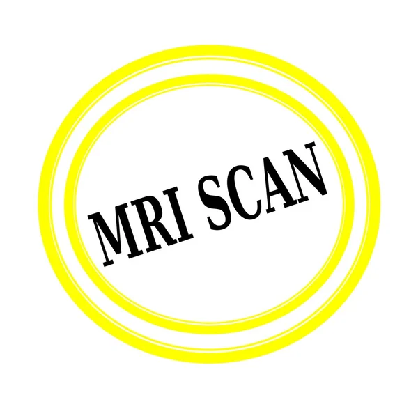 MRI-vizsgálat fekete bélyegzőszöveg a fehér háttér — Stock Fotó