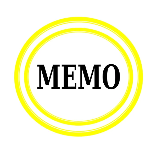 Texto de sello negro MEMO sobre fondo blanco — Foto de Stock