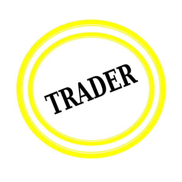 TRADER texto carimbo preto no backgroud branco — Fotografia de Stock