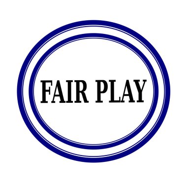 Fair Play siyah damga metni beyaz kağıt üzerinde