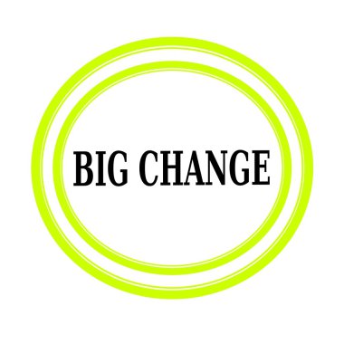 Büyük değişiklik siyah damga metni beyaz