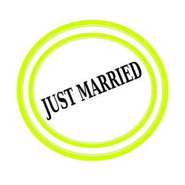 Sadece evli siyah damga metni beyaz