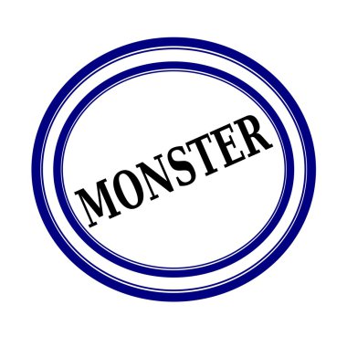 Canavar siyah damga metni beyaz