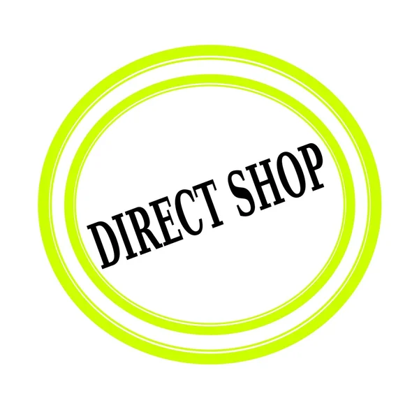 DIRECT SHOP black stamp text on white — Stock Photo, Image