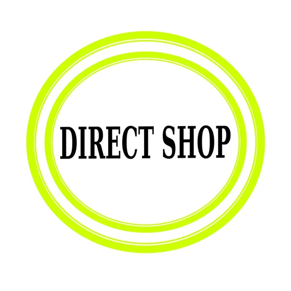 DIRECT SHOP black stamp text on white — Stock Photo, Image