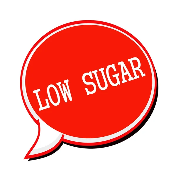 LOW SUGAR white stamp text on red Speech Bubble — Stock Photo, Image