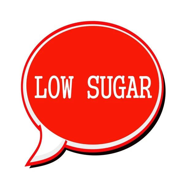 LOW SUGAR white stamp text on red Speech Bubble — Stock Photo, Image