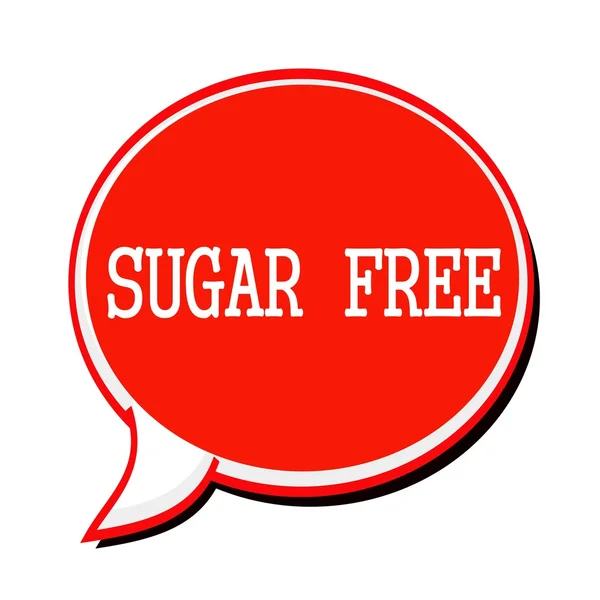 SUGAR FREE white stamp text on red Speech Bubble — Stock Photo, Image