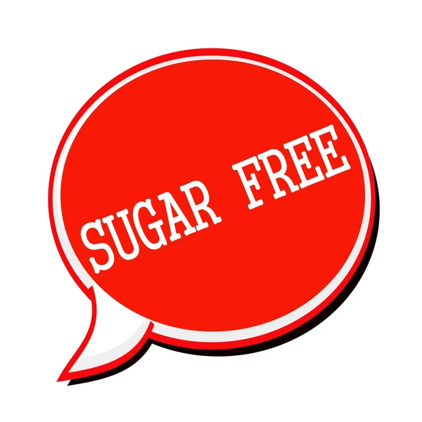 SUGAR FREE white stamp text on red Speech Bubble — Stock Photo, Image