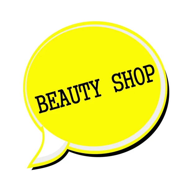 BEAUTY SHOP black stamp text on yellow Speech Bubble — Stock Photo, Image