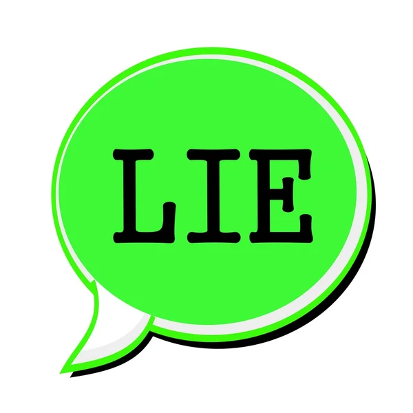 LIE черный штамп на зеленом пузыре речи — стоковое фото