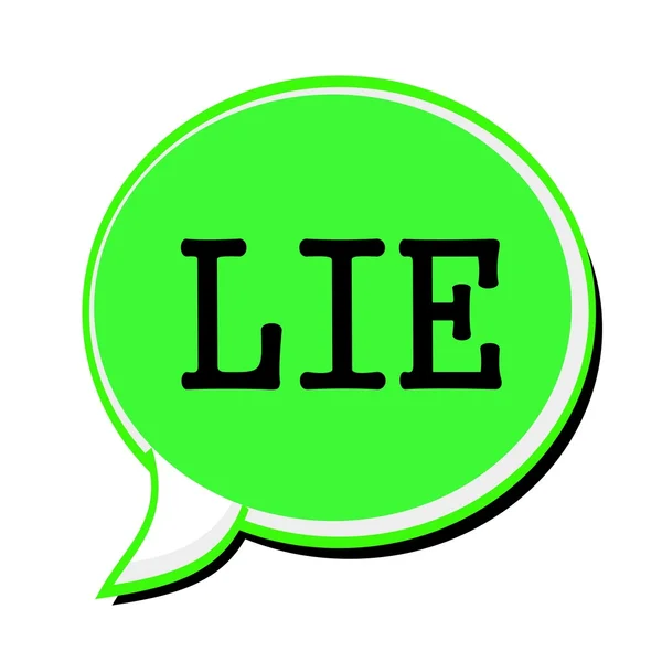 LIE texto de sello negro en verde Speech Bubble — Foto de Stock