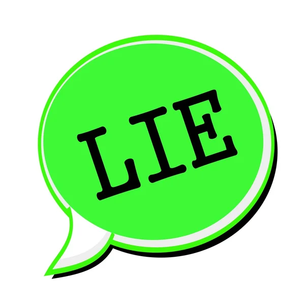 LIE black stamp text on green Speech Bubble — Stock Photo, Image