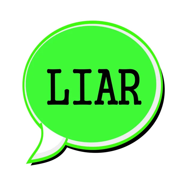 Lügner schwarzer Stempeltext auf grüner Sprechblase — Stockfoto