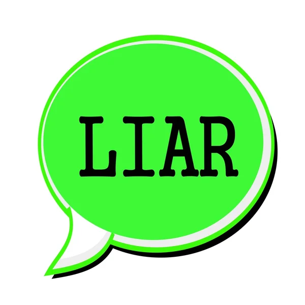 LIAR texto de sello negro en verde Speech Bubble —  Fotos de Stock