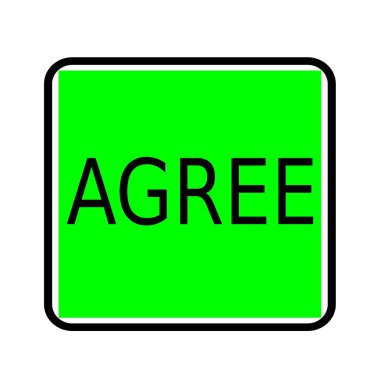  Yeşil arka plan üzerinde siyah damga metni kabul