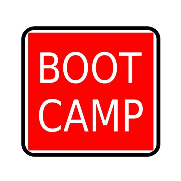 Boot camp white stamp text on red background — Stock Photo, Image