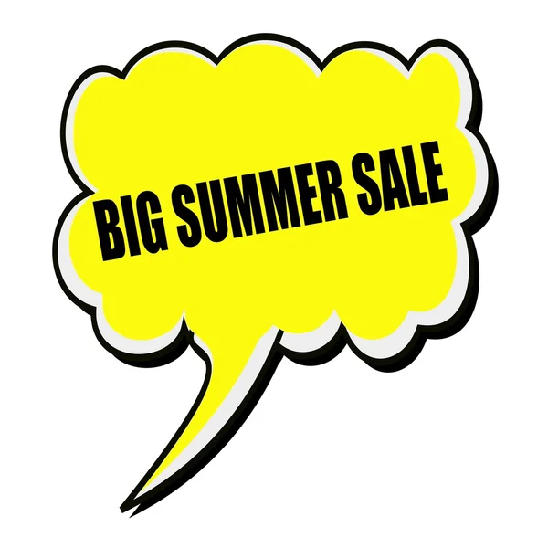 Big Summer Sale texto de sello negro en amarillo Speech Bubble —  Fotos de Stock