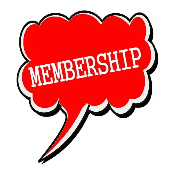 MEMBERSHIP timbro bianco testo su rosso Speech Bubble — Foto Stock