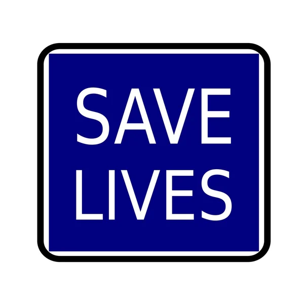 SAVE LIVES white stamp text on buleblack background — Stock Photo, Image