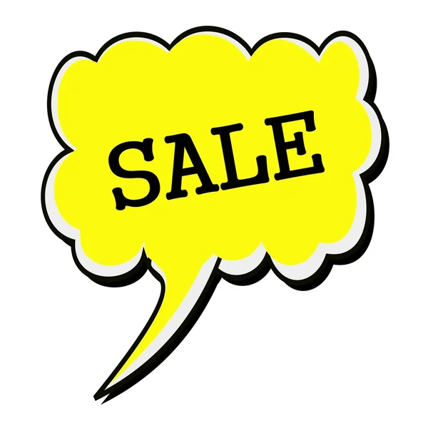 SALE black stamp text on yellow Speech Bubble — Stock Photo, Image