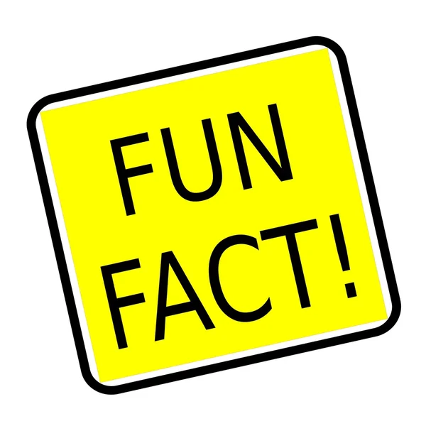 Fun gerçek siyah damga metni sarı zemin üzerine