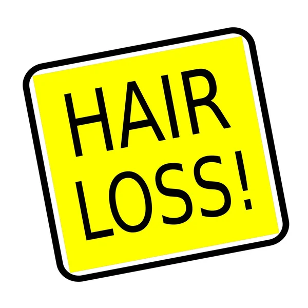 Hair loss stamp text on yellow background — Stock Photo, Image