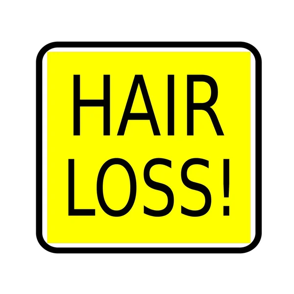 Hair loss stamp text on yellow background — Stock Photo, Image