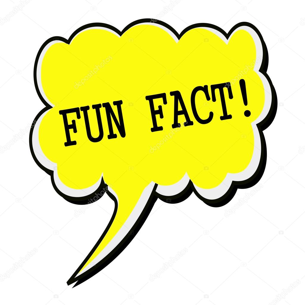 Fun fact black stamp text on yellow Speech Bubble