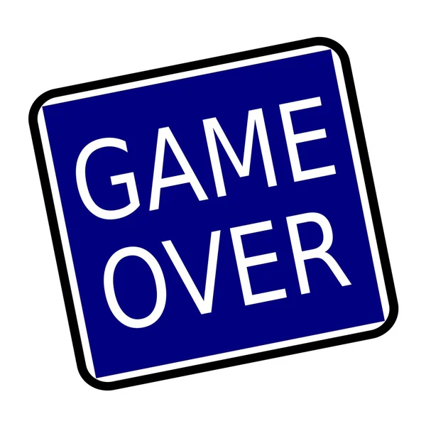 GAME OVER white stamp text on buleblack background — Stock Photo, Image