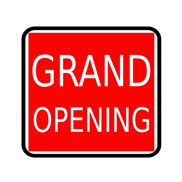 Grand opening white stamp text on red background — Stock Photo, Image