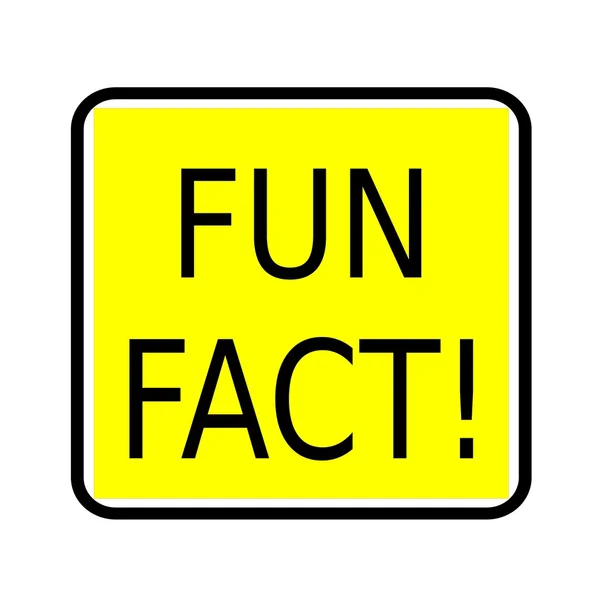 Fun gerçek siyah damga metni sarı zemin üzerine