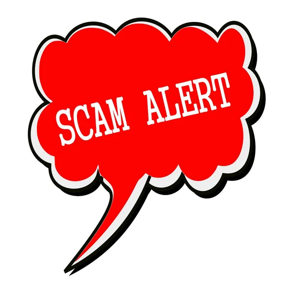 SCAM alert white stamp text on red Speech Bubble — Stock Photo, Image