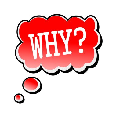 Neden kırmızı konuşma balonu üzerinde damga metni beyaz