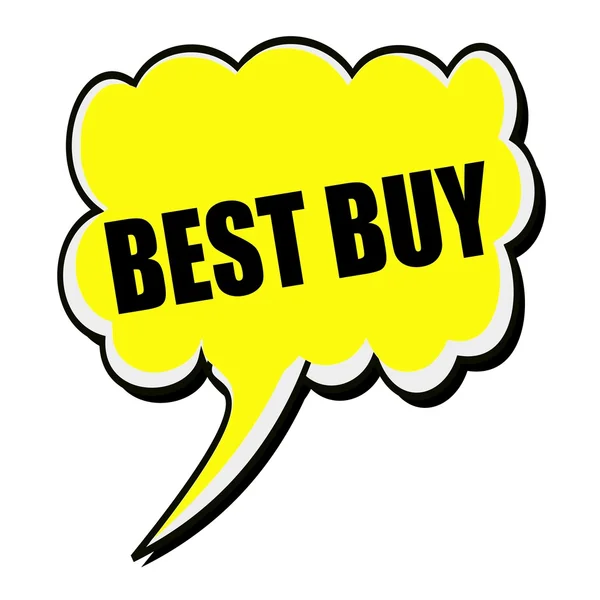 Best buy black stamp text on yellow Speech Bubble — Stock Photo, Image