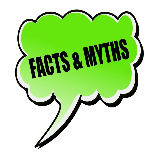 Facts & Myths black stamp text on green Speech Bubble — Stock Photo, Image