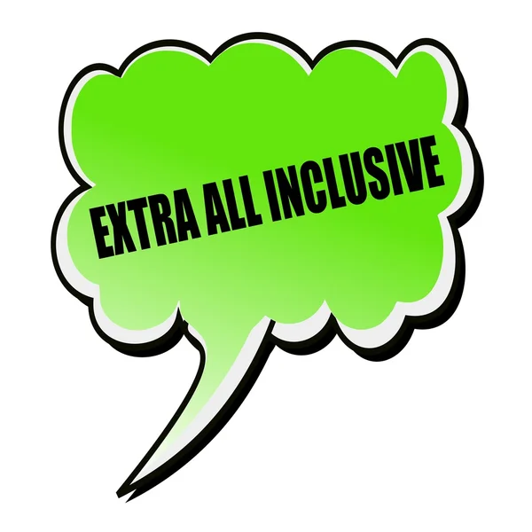 Дополнительные All Inclusive черный текст на зеленый речи пузырь — стоковое фото