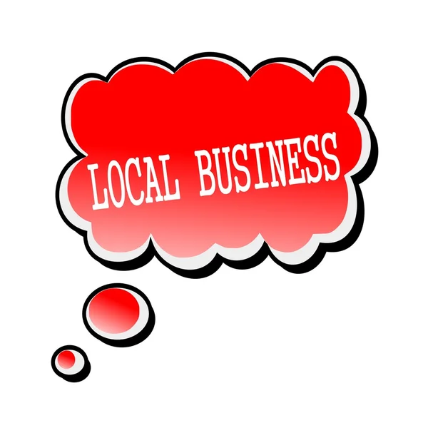 Local Business white stamp text on red Speech Bubble — Stock Photo, Image