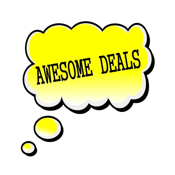 Awesome Deals zwarte stempel tekst op gele tekstballon — Stockfoto