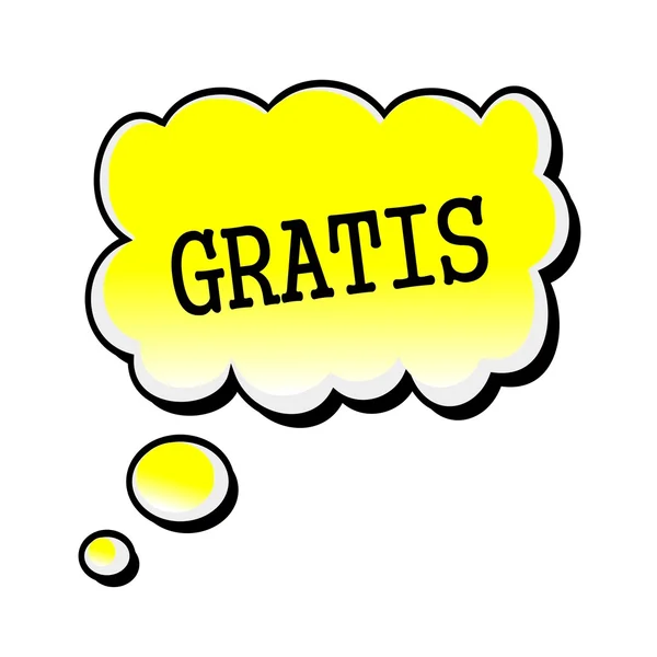 Texto estampado negro gratis en amarillo Speech Bubble — Foto de Stock